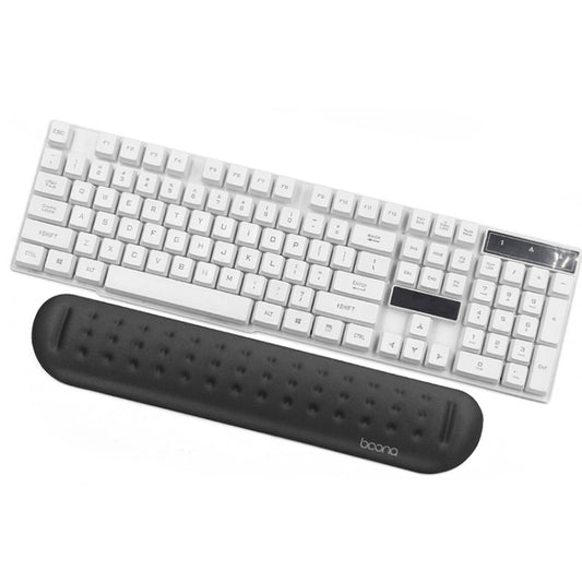 Baona Silicone Memory Cotton Wrist Pad Massage Hole Keyboard Mouse Pad, Style: Medium Keyboard Rest (Black) - Mouse Pads by Baona | Online Shopping South Africa | PMC Jewellery | Buy Now Pay Later Mobicred