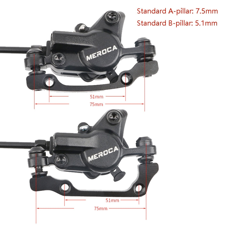 Meroca M800 Bicycle Brake Mountain Bike Universal Bilateral Brake Oil Pressure Disc Brake, Style: 1 Pair Oil Brakes + 1 Pair Disc Brakes - Bicycle Brake Parts by Meroca | Online Shopping South Africa | PMC Jewellery