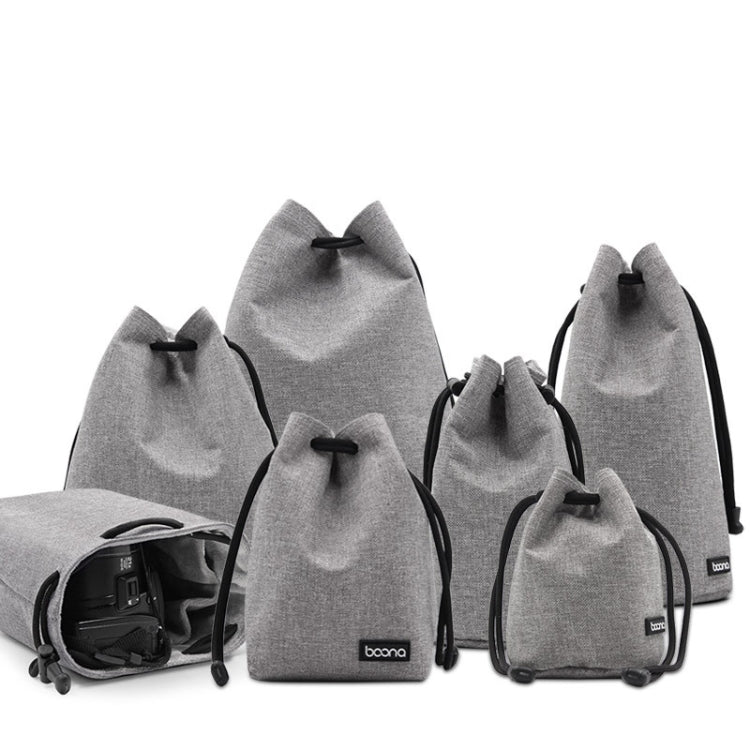 Benna Waterproof SLR Camera Lens Bag  Lens Protective Cover Pouch Bag, Color: Square Medium(Gray) - free shipping - PMC TechLife - Order now!