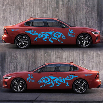 D-70 Wolf Totem Car Stickers Car Personality Modified Car Stickers(Blue) - Decorative Sticker by PMC Jewellery | Online Shopping South Africa | PMC Jewellery | Buy Now Pay Later Mobicred