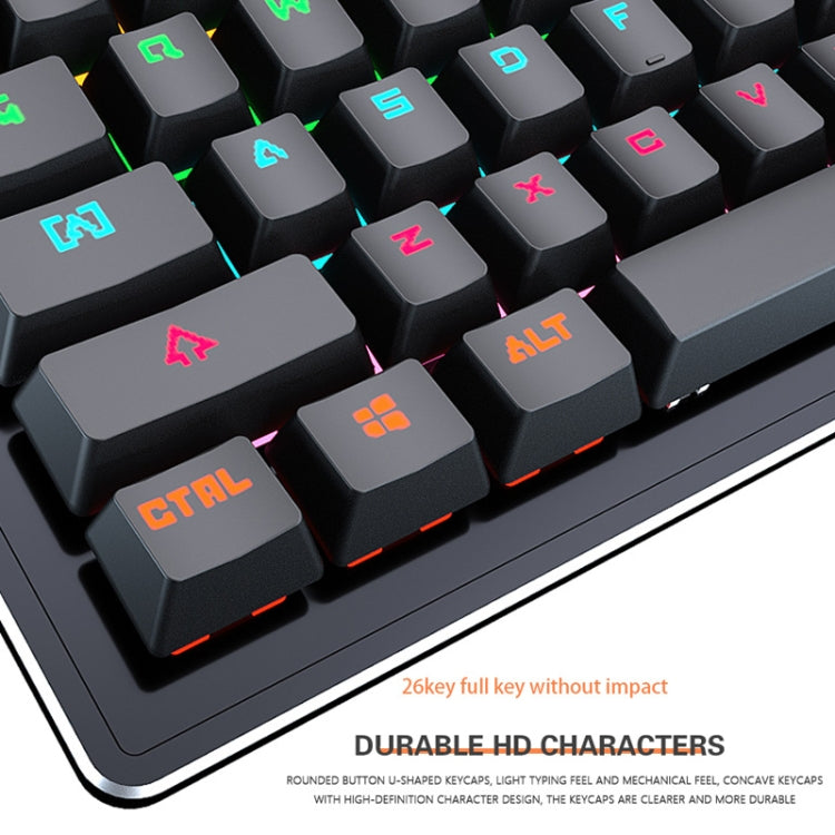 LEAVEN K880 104 Keys Gaming Green Axis Office Computer Wired Mechanical Keyboard, Cabel Length:1.6m(White) - Wired Keyboard by LEAVEN | Online Shopping South Africa | PMC Jewellery | Buy Now Pay Later Mobicred