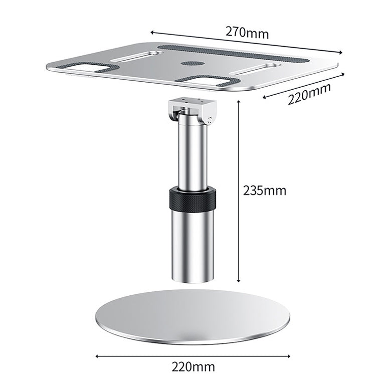 Oatsbasf 03597 Aluminum Alloy Notebook Heightening Bracket Notebook Computer Lifting Heat Dissipation Bracket Mobile Folding Table,Style: Elite Version-Silver - Laptop Stand by Oatsbasf | Online Shopping South Africa | PMC Jewellery | Buy Now Pay Later Mobicred