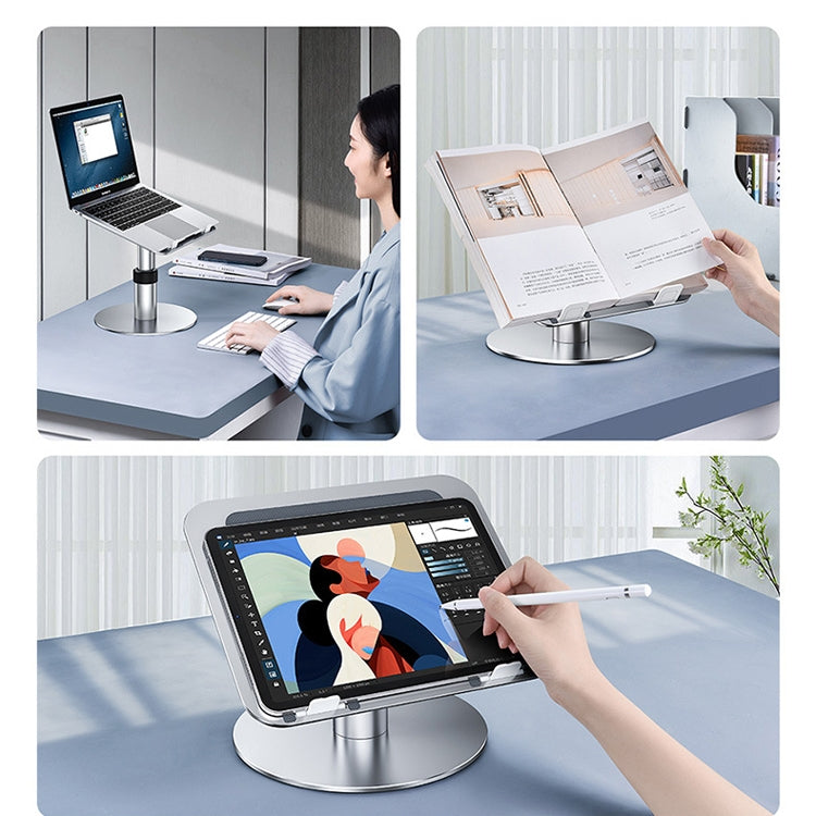 Oatsbasf 03597 Aluminum Alloy Notebook Heightening Bracket Notebook Computer Lifting Heat Dissipation Bracket Mobile Folding Table,Style: Elite Version-Gray - free shipping - PMC Jewellery - Order now!