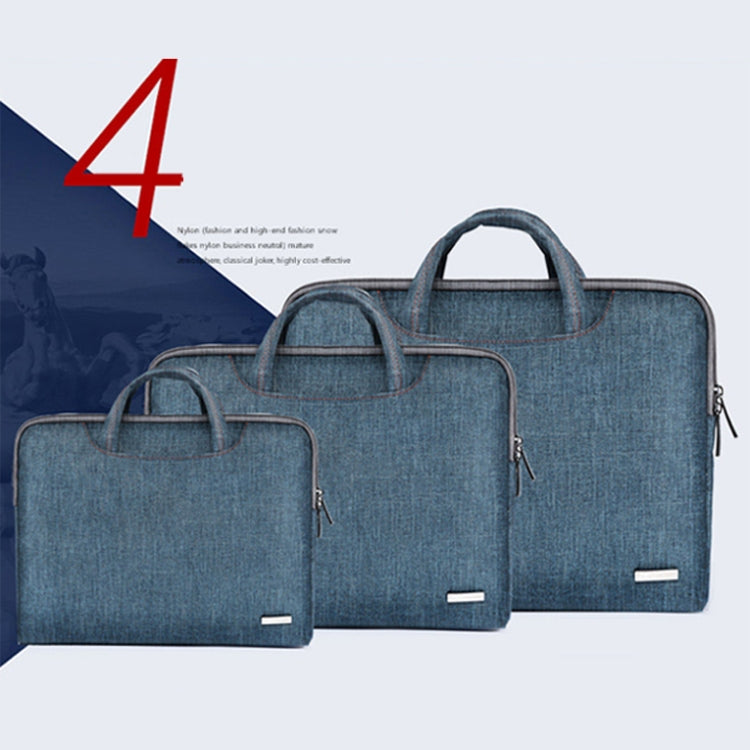 LiSEN LS-116 Simple Laptop Bag Business Laptop Liner Bag, Size: 15.6 inch(Snowflake Nylon Dark Blue) - 15.6 - 17 inch by LiSEN | Online Shopping South Africa | PMC Jewellery | Buy Now Pay Later Mobicred