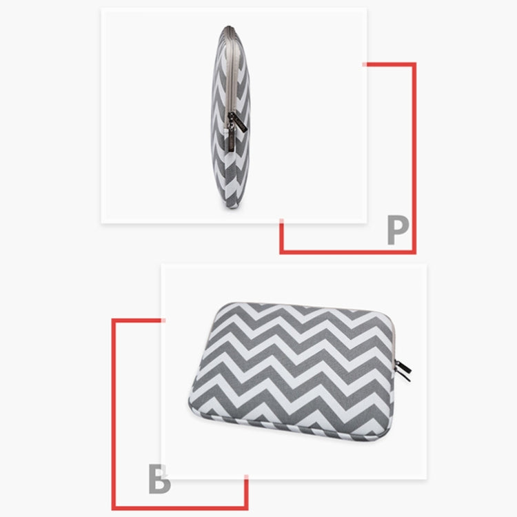 LiSEN LS-525 Wavy Pattern Notebook Liner Bag, Size: 15 inches(Gray) - 15 inch by LiSEN | Online Shopping South Africa | PMC TechLife | Buy Now Pay Later Mobicred