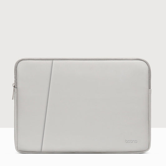 Baona BN-Q004 PU Leather Laptop Bag, Colour: Double-layer Gray, Size: 15/15.6 inch - 15 inch by Baona | Online Shopping South Africa | PMC Jewellery | Buy Now Pay Later Mobicred