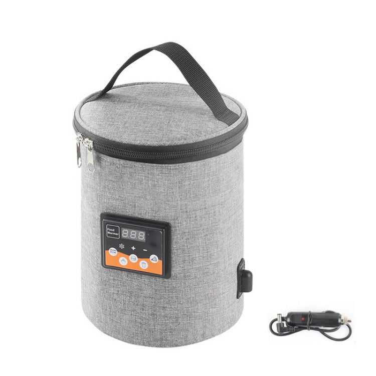 Car Outdoor Bottle Wipes Food Heating Warm Bag Temperature Adjustable Bottle Warmer(Round Gray) - Heating Cups by PMC Jewellery | Online Shopping South Africa | PMC Jewellery | Buy Now Pay Later Mobicred