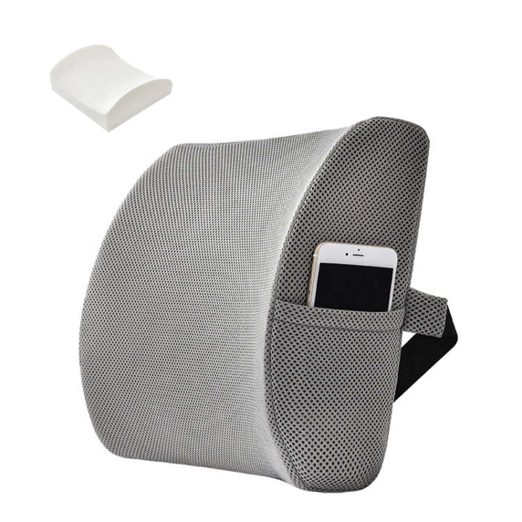 Office Waist Cushion Car Pillow With Pillow Core, Style: Memory Foam(Mesh Gray) - free shipping - PMC TechLife - Order now!