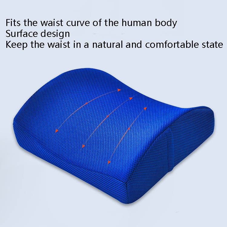 Office Waist Cushion Car Pillow With Pillow Core, Style: Gel Type(Mesh Royal Blue) - Cushions & Pillows by PMC Jewellery | Online Shopping South Africa | PMC Jewellery | Buy Now Pay Later Mobicred