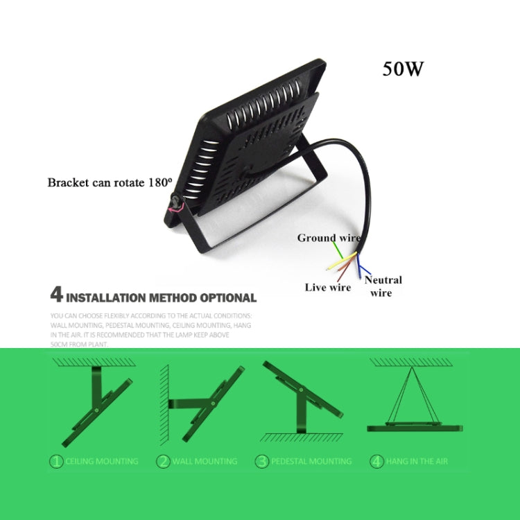 50W Ultra-Thin LED Plant Light, Full Spectrum COB Growth Light, Vegetable, Fruit & Flower Greenhouse Fill Light With Plug, Specification:AU Plug - LED Grow Lights by PMc TechLife | Online Shopping South Africa | PMc TechLife | Buy Now Pay Later Mobicred