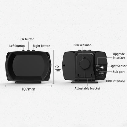 AP-5 Head-Up Display OBD GPS Slope Meter 3 System Driving Computer Modification Code Table - Head Up Display System by PMC Jewellery | Online Shopping South Africa | PMC Jewellery | Buy Now Pay Later Mobicred