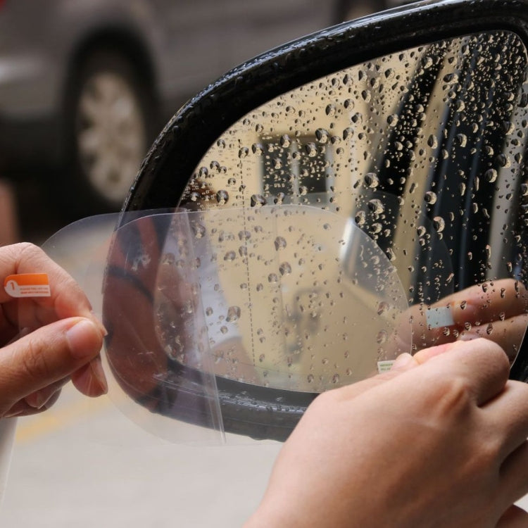 2pcs /Set Rainproof Anti-Fog And Anti-Reflective Film For Car Rearview Mirror Ellipse 100x150mm(Transparent) - Auto Film by PMC Jewellery | Online Shopping South Africa | PMC Jewellery | Buy Now Pay Later Mobicred