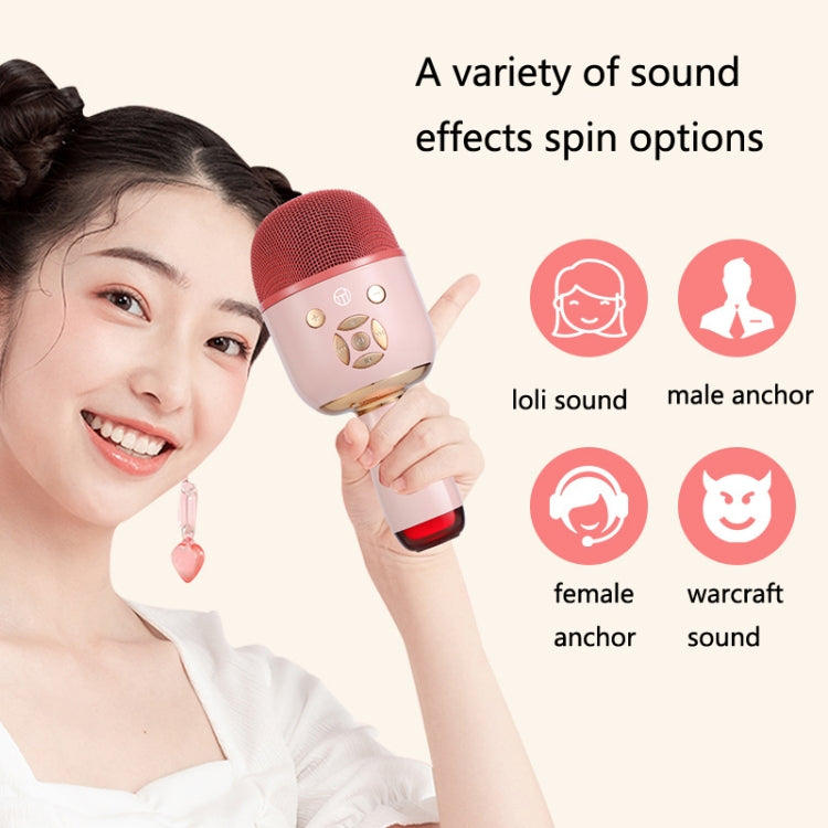 K58 Home Bluetooth Wireless Microphone With Lamp Mobile Phone K Song Children Microphone Audio(pink) - Microphone by PMC TechLife | Online Shopping South Africa | PMC TechLife | Buy Now Pay Later Mobicred