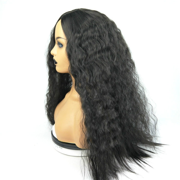 Women Chemical Fiber Middle Split Corn Perm Small Curly Long Wig(Black) - free shipping - PMC TechLife - Order now!