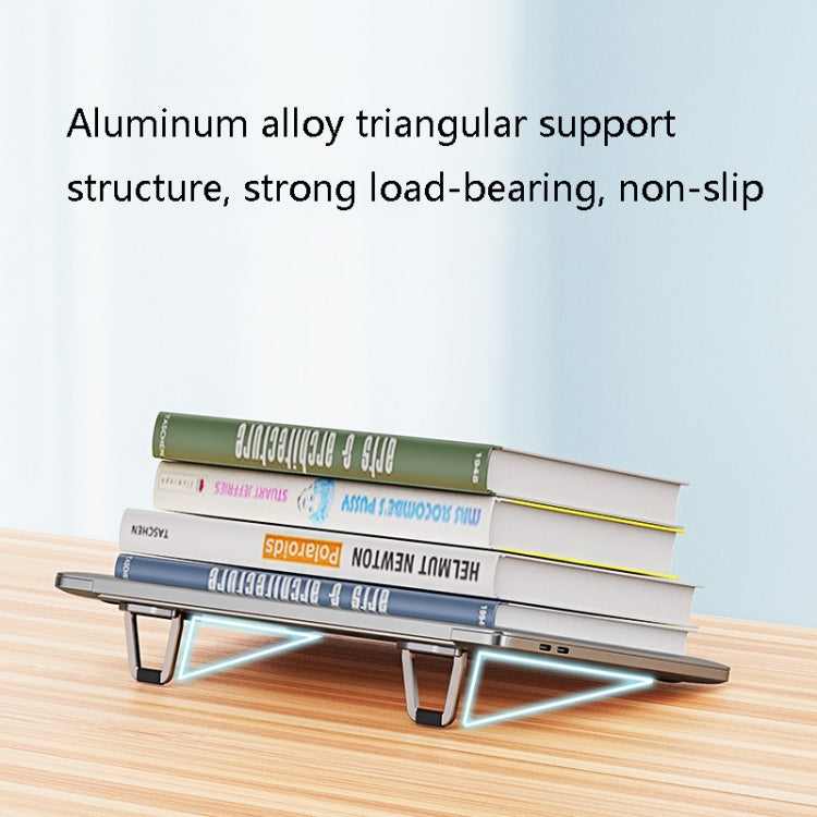 T615 Laptop Heightening Bracket Aluminum Alloy Back Stick Computer Stand(Grey) - Laptop Stand by PMC TechLife | Online Shopping South Africa | PMC TechLife | Buy Now Pay Later Mobicred