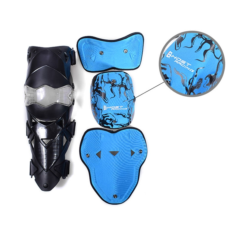 GHOST RACING GR-HX05 Motorcycle Riding Protective Gear Keep Warm Anti-Wind Anti-Fall Locomotive Knee Pad(Blue) - Protective Gear by GHOST RACING | Online Shopping South Africa | PMC Jewellery | Buy Now Pay Later Mobicred