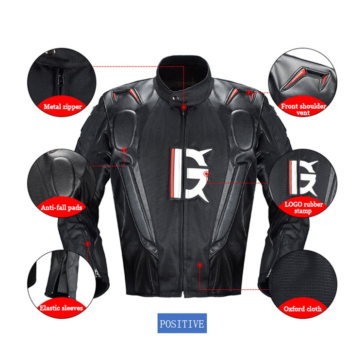 GHOST RACING GR-Y09 Motorcycle Four Seasons Racing Suit Locomotive Riding Anti-Fall Rally Suit, Size: M(Black) - Protective Gear by GHOST RACING | Online Shopping South Africa | PMC Jewellery | Buy Now Pay Later Mobicred