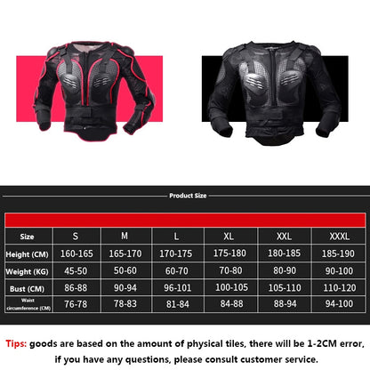 GHOST RACING F060 Motorcycle Armor Suit Riding Protective Gear Chest Protector Elbow Pad Fall Protection Suit, Size: XL(Black) - Protective Gear by GHOST RACING | Online Shopping South Africa | PMC Jewellery | Buy Now Pay Later Mobicred