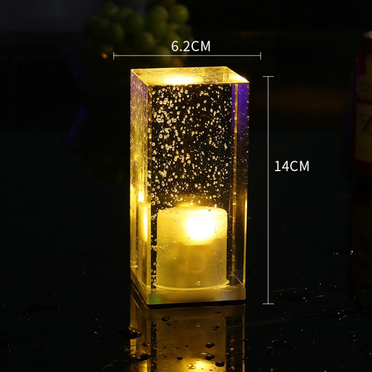Square Colorful LED Crystal Lamp Bar Atmosphere Decorative Light (Purple Light) - Night Lights by PMc TechLife | Online Shopping South Africa | PMc TechLife | Buy Now Pay Later Mobicred