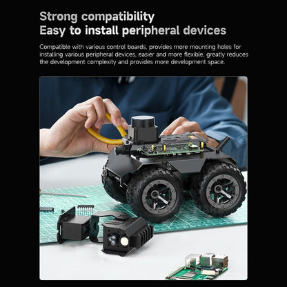 Waveshare WAVE ROVER Flexible Expandable 4WD Mobile Robot Chassis, Onboard ESP32 Module(EU Plug) - Robotics Accessories by Waveshare | Online Shopping South Africa | PMC Jewellery | Buy Now Pay Later Mobicred