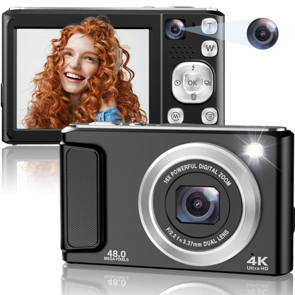 DC308 2.8-Inch 4K HD Front And Rear Dual-Camera 16X Zoom Digital Camera AU Plug(Black) - Children Cameras by PMC Jewellery | Online Shopping South Africa | PMC Jewellery | Buy Now Pay Later Mobicred