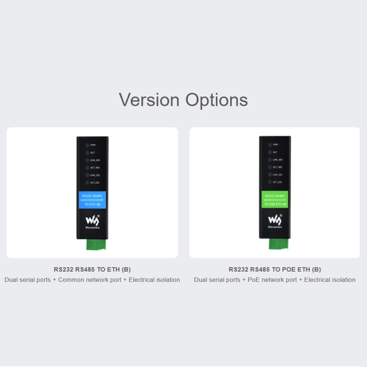 Waveshare RS232 RS485 To RJ45 Ethernet Serial Server, Spec: RS232 RS485 TO ETH (B) - Other Accessories by Waveshare | Online Shopping South Africa | PMC TechLife | Buy Now Pay Later Mobicred