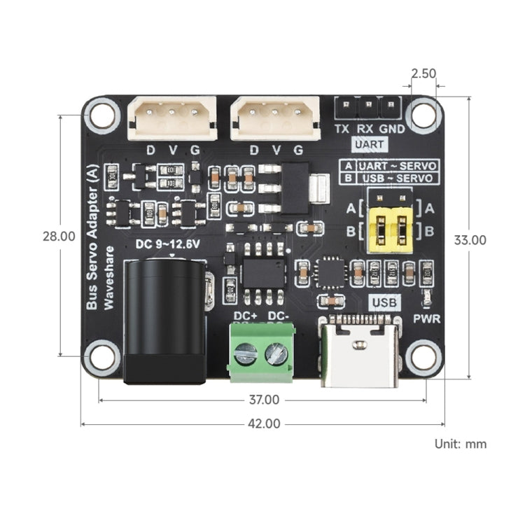 Waveshare 25514 Serial Bus Servo Driver Board, for ST/SC Series Serial Bus Servos - Modules Expansions Accessories by Waveshare | Online Shopping South Africa | PMC Jewellery