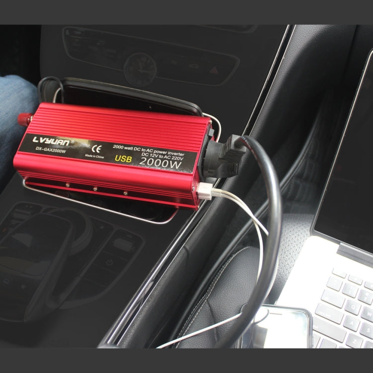 LVYUAN Car Inverter Dual USB Power Converter, Specification: 24V to 220V 2000W - Modified Square Wave by PMC Jewellery | Online Shopping South Africa | PMC Jewellery | Buy Now Pay Later Mobicred