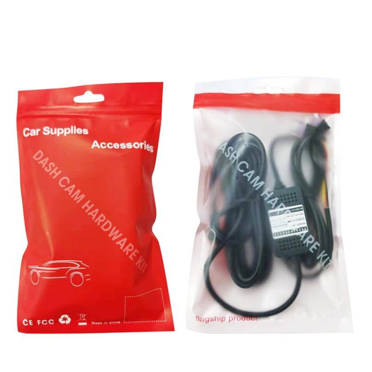 H516 Recording Step-down Line Shrinkage Video Car Charger Line Parking Monitoring Three-Core Power Cord, Model: With Fuse(Mini Left Elbow) - Cables & Connectors by PMC Jewellery | Online Shopping South Africa | PMC Jewellery | Buy Now Pay Later Mobicred