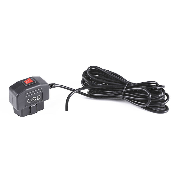 H508 OBD Car Charger Driving Recorder Power Cord 12/24V To 5V With Switch Low Pressure Protection Line, Specification: Mini Left Elbow - Cables & Connectors by PMC Jewellery | Online Shopping South Africa | PMC Jewellery | Buy Now Pay Later Mobicred