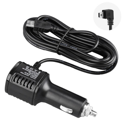 H519 Car Charger Driving Recorder Power Cord Dual USB With Display Charging Line, Specification: Mini Left Elbow - Cigar Socket by PMC Jewellery | Online Shopping South Africa | PMC Jewellery | Buy Now Pay Later Mobicred