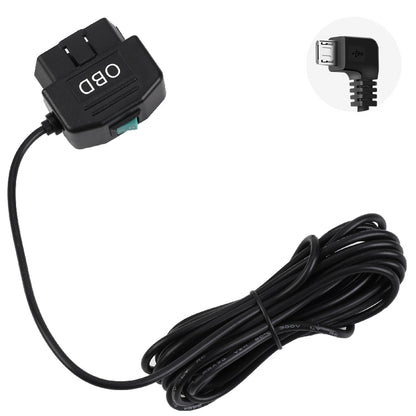 H507 Driving Recorder OBD Step-down Line Car ACC Three-Core Power Cord 12/24V To 5V 3A Low Pressure Protection Line, Specification: Micro Left Elbow - Cables & Connectors by PMC Jewellery | Online Shopping South Africa | PMC Jewellery | Buy Now Pay Later Mobicred