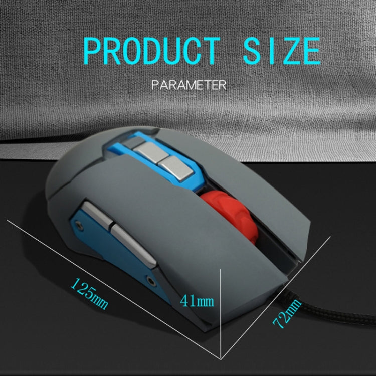 MOS9A 9 Keys 1600DPI Office Game USB Voice-Activated Voice Macro Programming Mouse, Cable Length: 2m - Wired Mice by PMC Jewellery | Online Shopping South Africa | PMC Jewellery | Buy Now Pay Later Mobicred