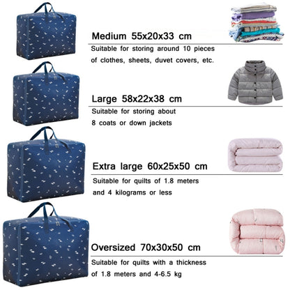 Oxford Cloth Quilt Moisture-Proof & Waterproof Storage Bag Zipper Portable Moving Luggage Bag, Specification: 55x33x20cm(Pink Square) - Storage Bags by PMC Jewellery | Online Shopping South Africa | PMC Jewellery