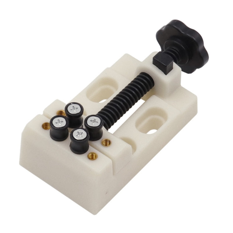 Eight-Hole Mini Flat Bench Vise Bodhi Beads Walnut Fixture(White) - free shipping - PMc TechLife - Order now!