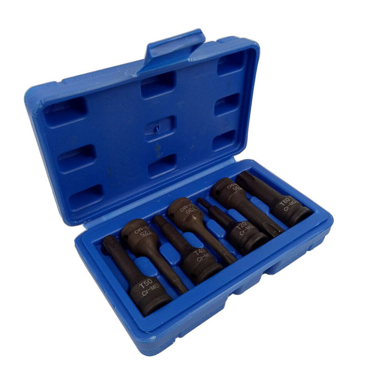 7 PCS / Set 3/8 Inch Pneumatic Pressure Batch Socket Set Tool, Specification: 7093 T Type - Hand Tool Sets by PMC Jewellery | Online Shopping South Africa | PMC Jewellery | Buy Now Pay Later Mobicred