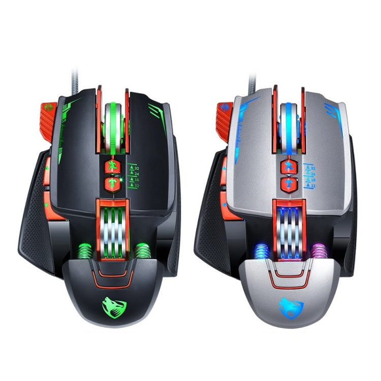 T-WOLF V9 8 Keys 3200 DPI Gaming Macro Definition Mechanical Wired Mouse(Black) - Wired Mice by T-WOLF | Online Shopping South Africa | PMC Jewellery | Buy Now Pay Later Mobicred