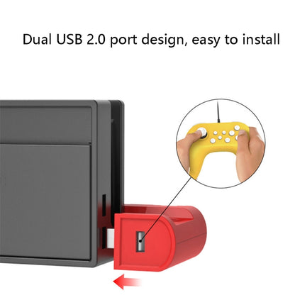 DOBE TNS-0122 4 In 1 Gamepad Charging Dock For Switch OLED(Red Black) - Charger & Power by DOBE | Online Shopping South Africa | PMC Jewellery | Buy Now Pay Later Mobicred