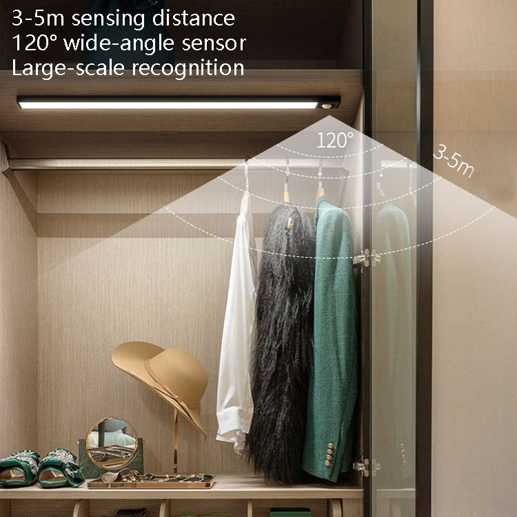 Intelligent Automatic Human Body Induction Wireless LED Lamp 40cm(Black + White Light) - Sensor LED Lights by PMC TechLife | Online Shopping South Africa | PMC TechLife | Buy Now Pay Later Mobicred