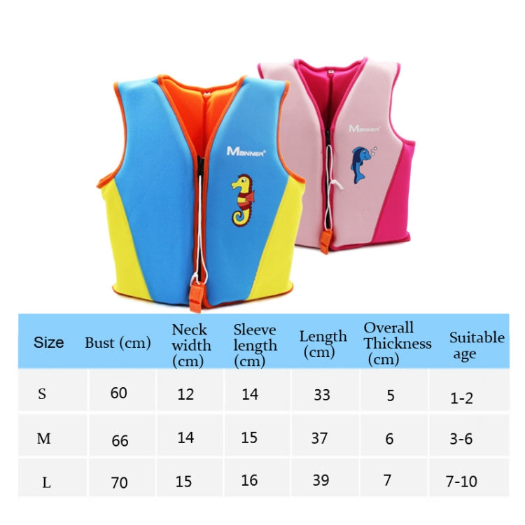 Manner  QP2003 Children Life Jacket Foam Buoyancy Suit For Swimming, Size: S(Pink) - Water Safety Products by PMC Jewellery | Online Shopping South Africa | PMC Jewellery