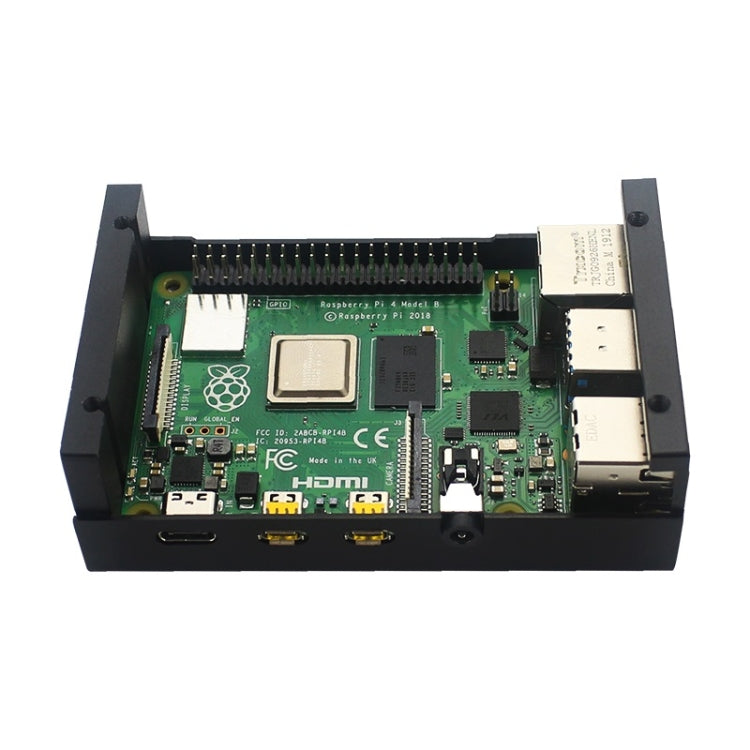Aluminum Alloy Shell Grid Cooling Box For Raspberry Pi 3 Model B Pi 2/B + Black with Fan - Raspberry Pi Accessories by PMC TechLife | Online Shopping South Africa | PMC TechLife | Buy Now Pay Later Mobicred