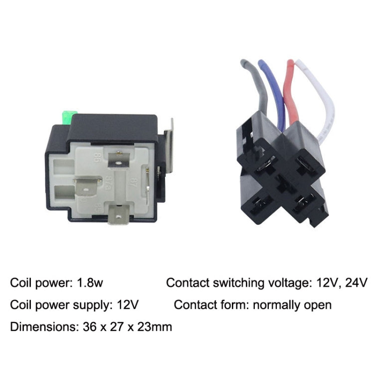 5 Sets JD2912 4 Pin Car Relay With Fuse, Rated voltage: 24V - Relays by PMC TechLife | Online Shopping South Africa | PMC TechLife | Buy Now Pay Later Mobicred