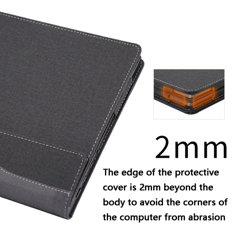 13.5 Inch Multifunctional PU Leather Laptop Sleeve For Microsoft Surface Laptop 1/2/3/4(Business Brown) - Other by PMC Jewellery | Online Shopping South Africa | PMC Jewellery | Buy Now Pay Later Mobicred