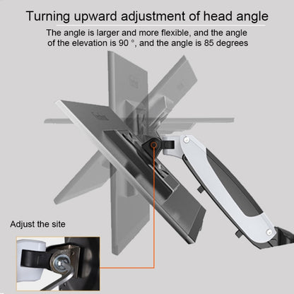 Gibbon Mounts Multifunctional Telescopic Rotating Lifting Monitor Stand, Color: GM112FC Clip Table White - Laptop Stand by PMC Jewellery | Online Shopping South Africa | PMC Jewellery | Buy Now Pay Later Mobicred