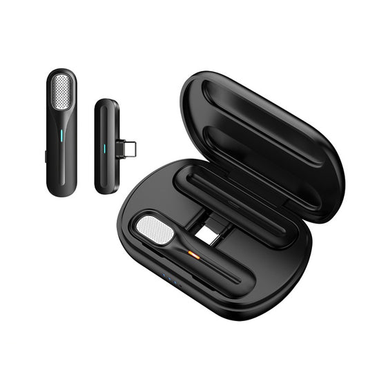 FerTo DX01 Wireless Collar Microphone 2.4G Live Broadcast Equipment, Style: TYPE-C + Charging Bin - Microphone by PMC Jewellery | Online Shopping South Africa | PMC Jewellery | Buy Now Pay Later Mobicred