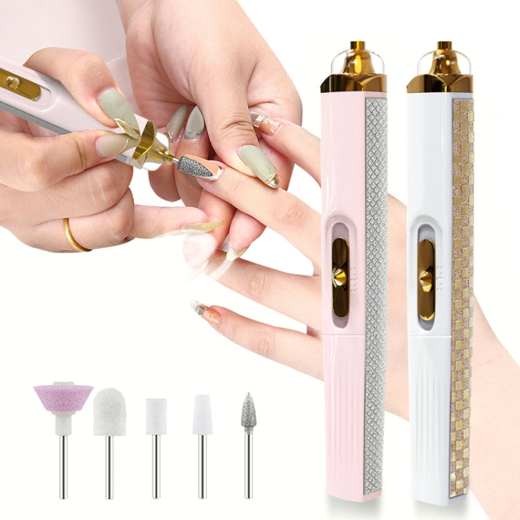 BZX5 5 In 1 USB Nail Polisher Peeling Manicure(Rose Pink) - Nail Art Equipment by PMC Jewellery | Online Shopping South Africa | PMC Jewellery | Buy Now Pay Later Mobicred