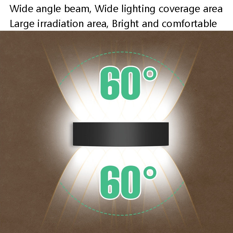 12 LEDs Garden Aluminum Double Head Wall Light(Warm White Light) - Wall Lamps by PMc TechLife | Online Shopping South Africa | PMc TechLife | Buy Now Pay Later Mobicred