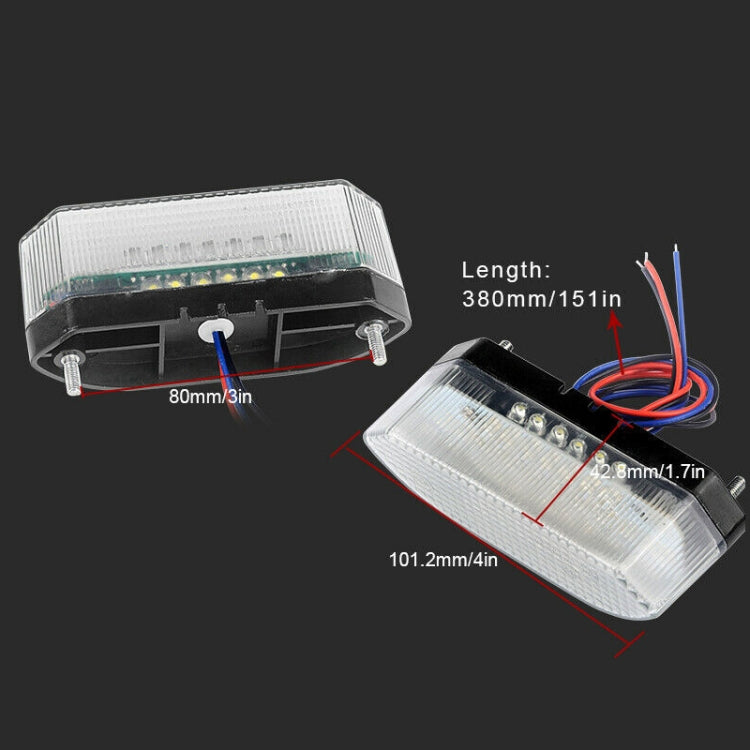 MK-285 Motorcycle LED Taillight Plate Light(Without Stand Red Cover) - Signal Lights by PMC Jewellery | Online Shopping South Africa | PMC Jewellery | Buy Now Pay Later Mobicred