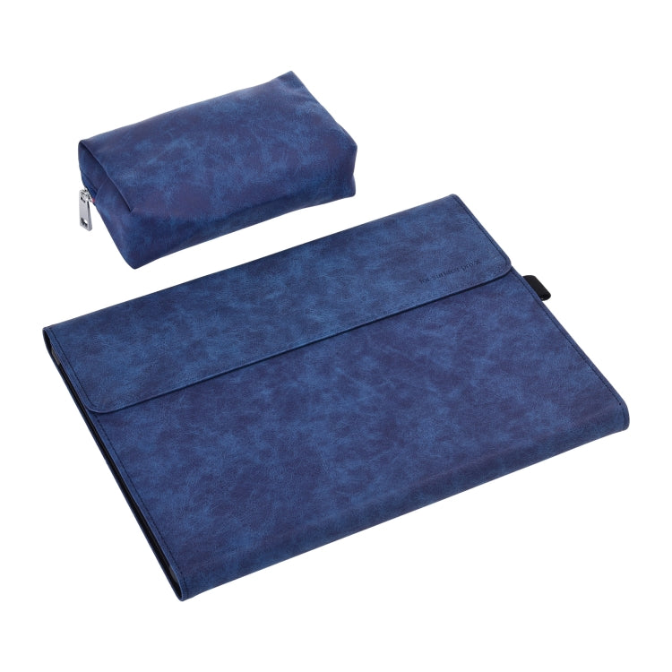 13 inch Leather Tablet Protective Case For Microsoft Surface Pro X, Color: Dark Blue + Power Bag - 13.3 inch by PMC Jewellery | Online Shopping South Africa | PMC Jewellery | Buy Now Pay Later Mobicred