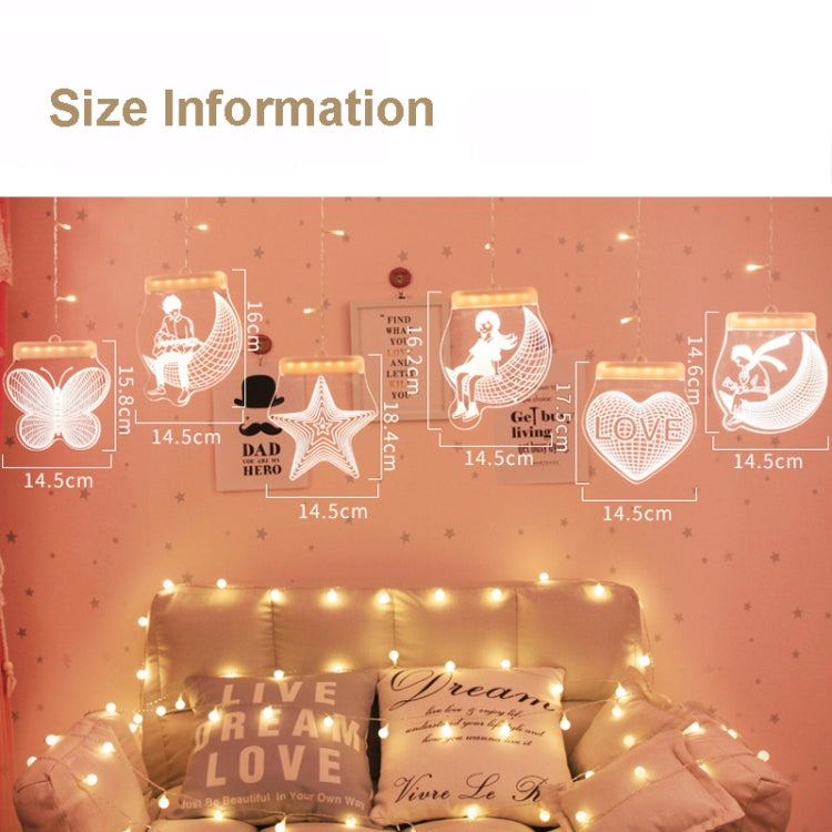 2m Romantic Girl Icicle Lamp Window Decoration Hanging Lamp, Style: Warm White Light - Holiday Lights by PMc TechLife | Online Shopping South Africa | PMc TechLife | Buy Now Pay Later Mobicred